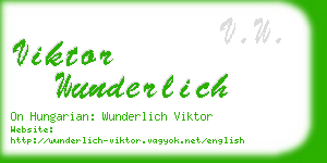 viktor wunderlich business card